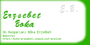 erzsebet boka business card