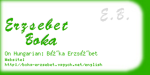 erzsebet boka business card